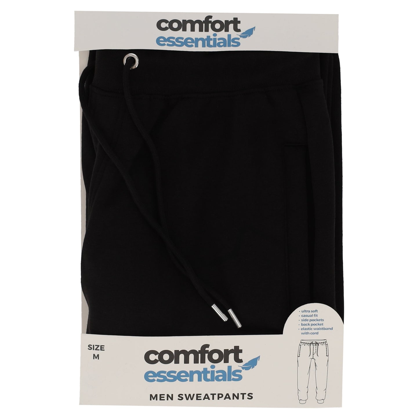 Comfort Essentials Heren Sweatpants Zwart XL