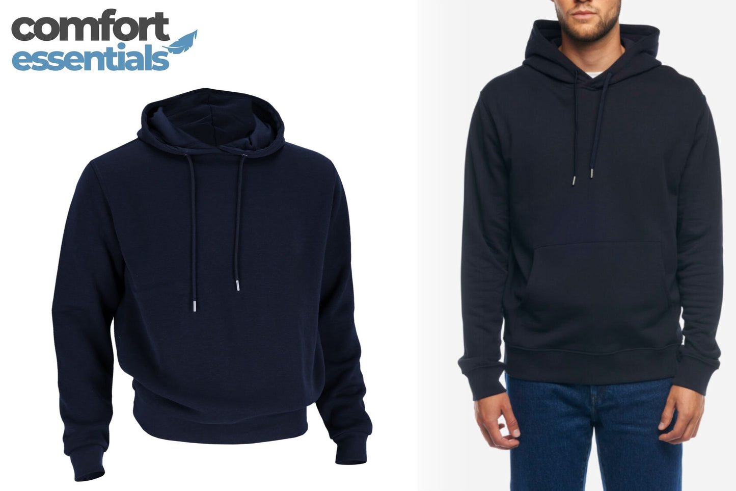 Comfort Essentials Heren Hoodie Navy L
