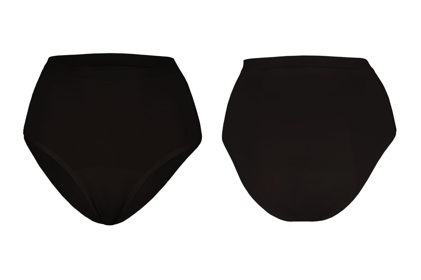 Bamboo  Period Underwear High Waist Brief Zwart XL