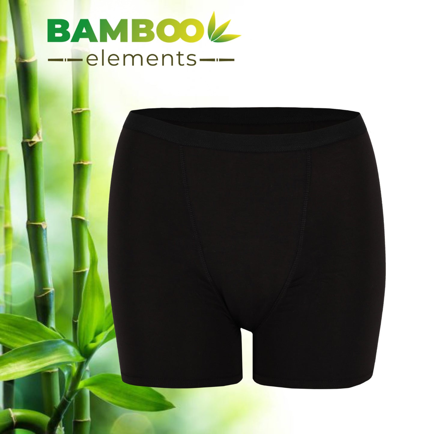 Bamboo  Period Underwear Hipster Zwart M