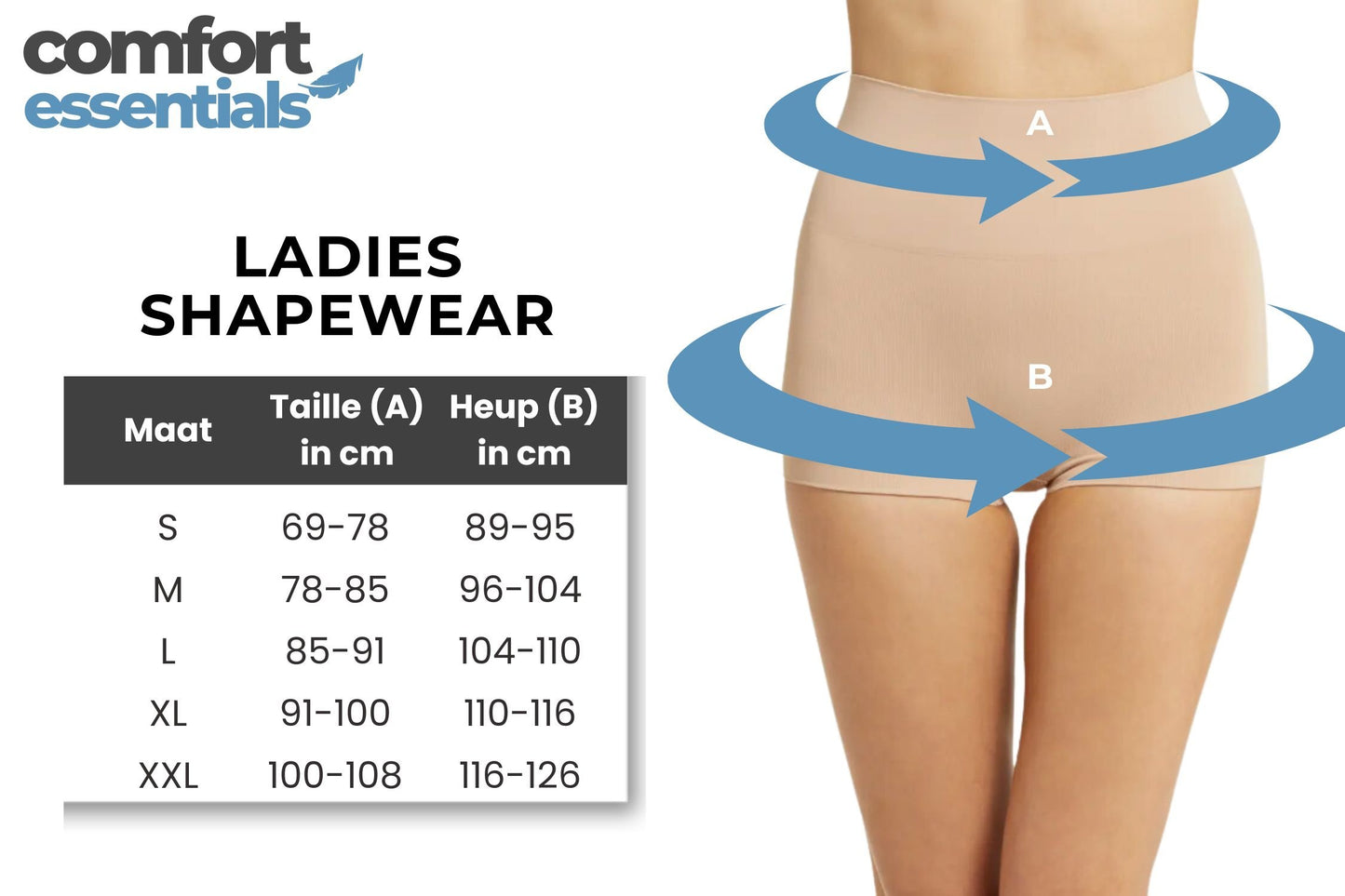Comfort Essentials Dames Shapewear Hipster Nude S