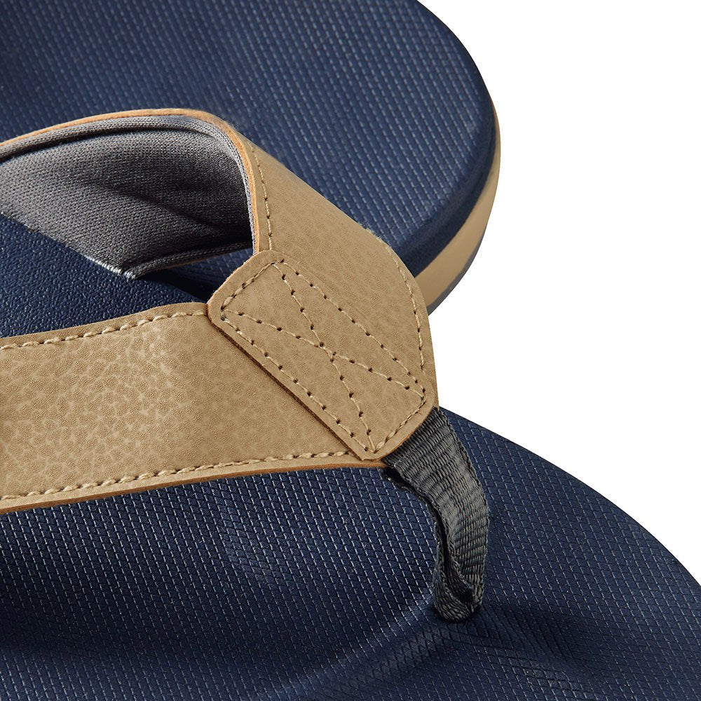 Heren Comfort Teenslippers Navy- Beige 44