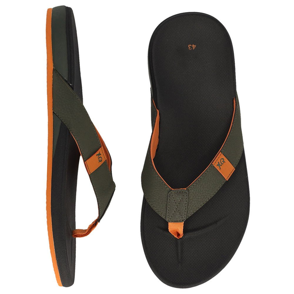 Heren Comfort Teenslippers Zwart-Groen 43
