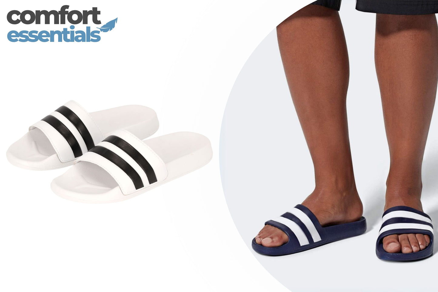 Heren Badslippers Wit 41