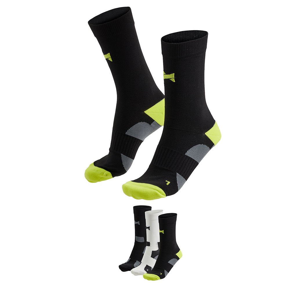 MP - Comfort Essentials Fietssokken Hoog 3-Pack   - Multi Zwart - Maat 35/38