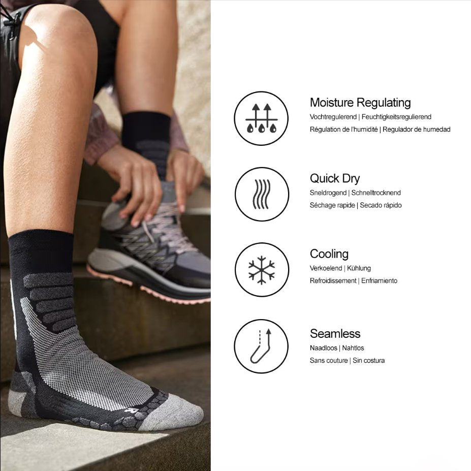 MP - Comfort Essentials Wandelsokken  - Multi Grijs - Maat 43/46