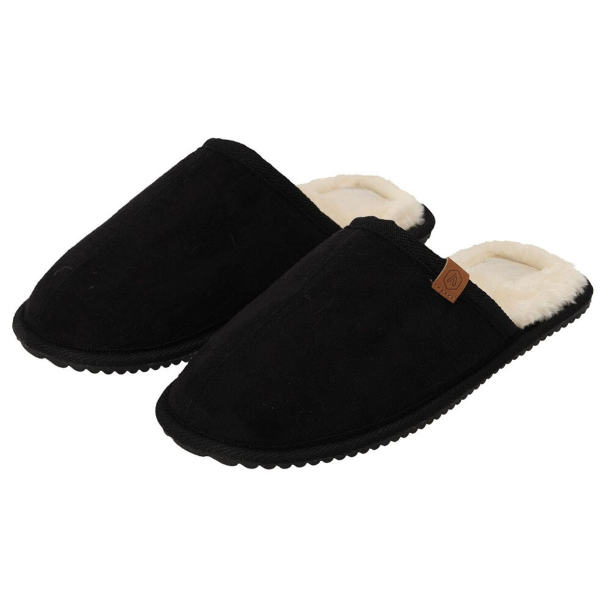 MP - Heat Essentials - Suede Pantoffels Dames Instap - Zwart - 39/40