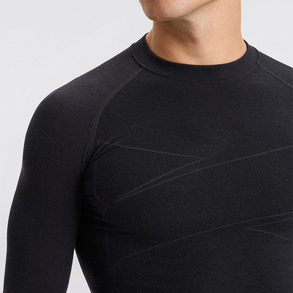 MP - Heat Essentials Thermo Shirt Heren - Merinowol Shirt - Zwart - Maat XL