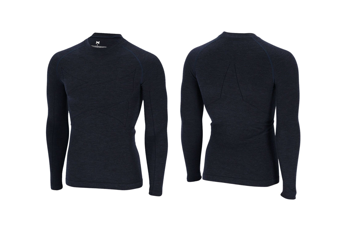 MP - Heat Essentials Thermo Shirt Heren - Merinowol Shirt - Navy - Maat L