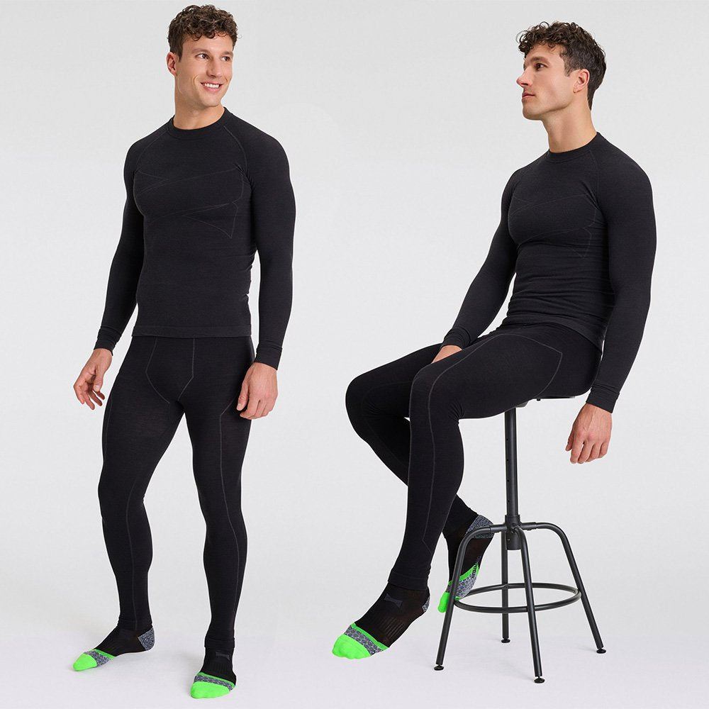 MP - Heat Essentials Thermobroek Heren - Merinowol - Zwart - XXL