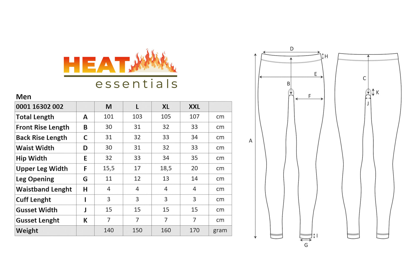 MP - Heat Essentials Thermobroek Heren - Merinowol - Zwart - XXL