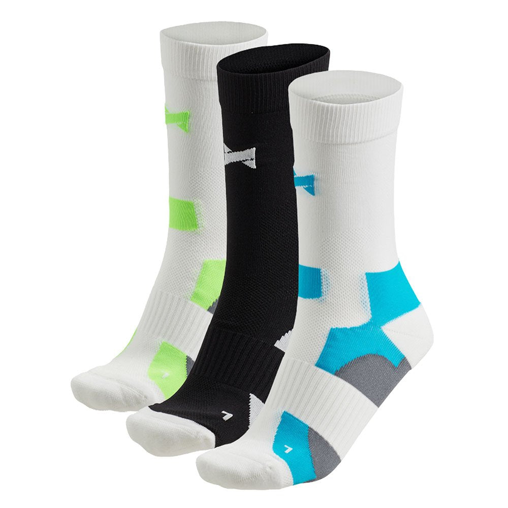 MP - Comfort Essentials Fietssokken Hoog 3-Pack   Multi Wit - Maat 43/46