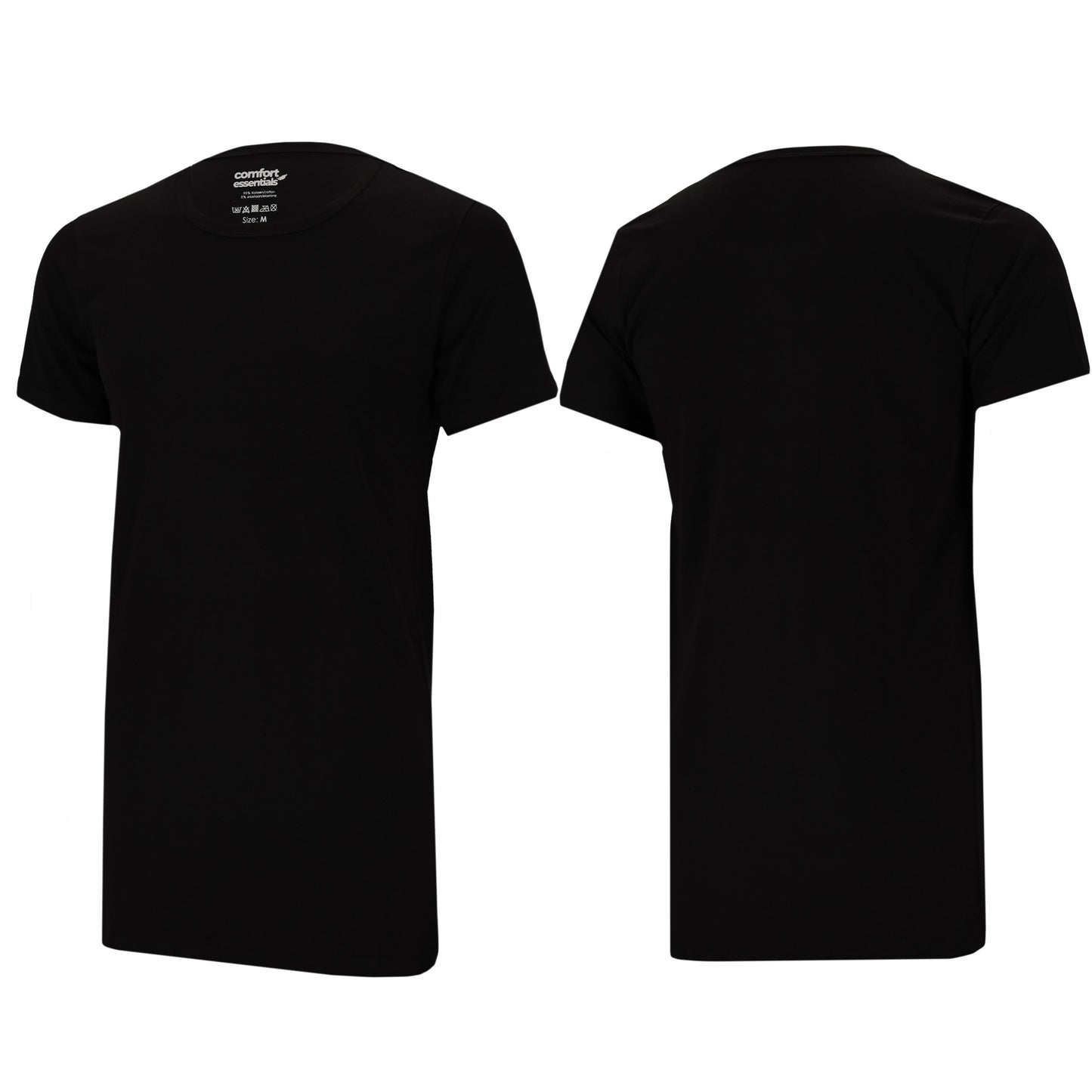 CE Heren T Shirts Extra Lang Ronde Hals 3pk Zwart L