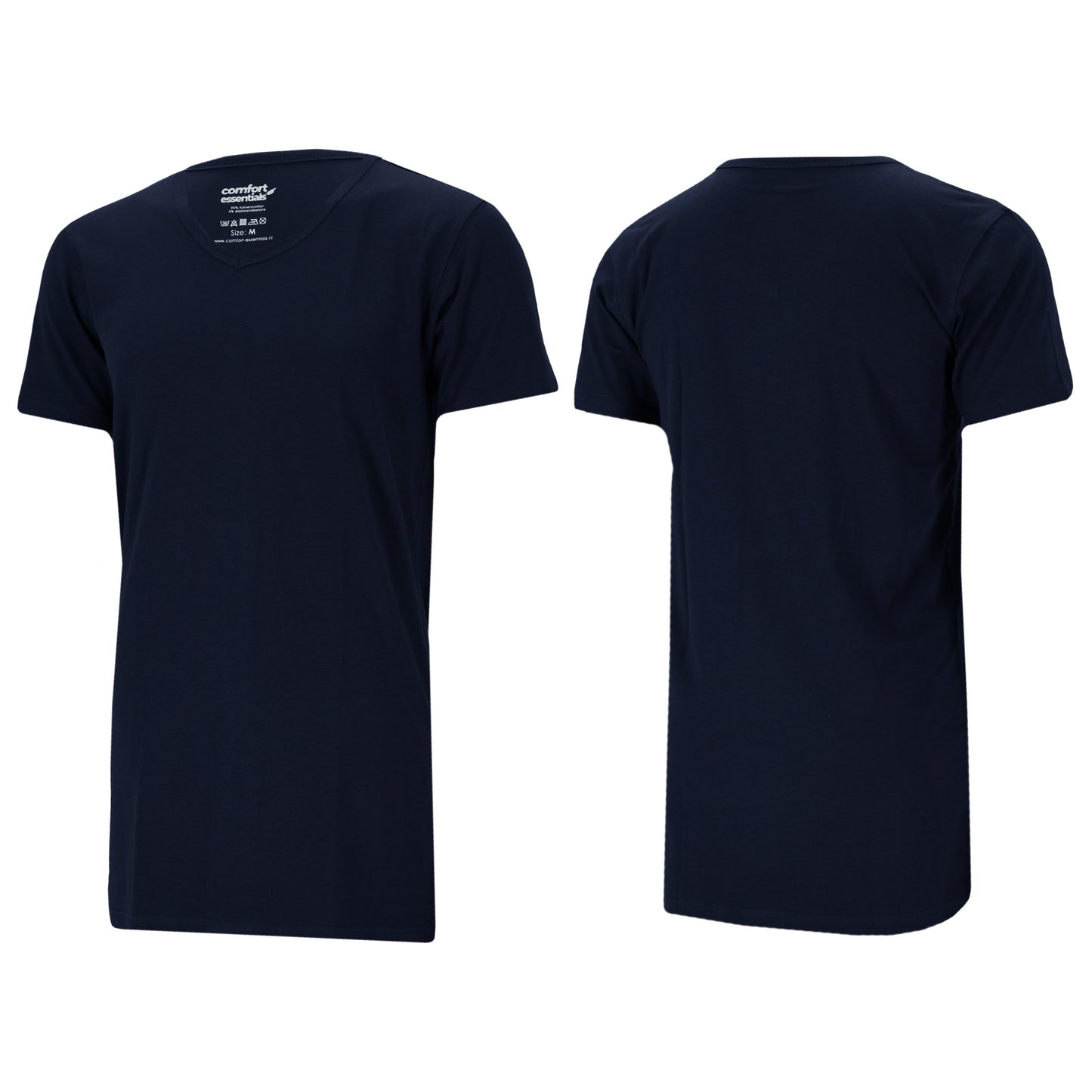 CE Heren T Shirts Extra Lang V-Hals 3pk Navy XL