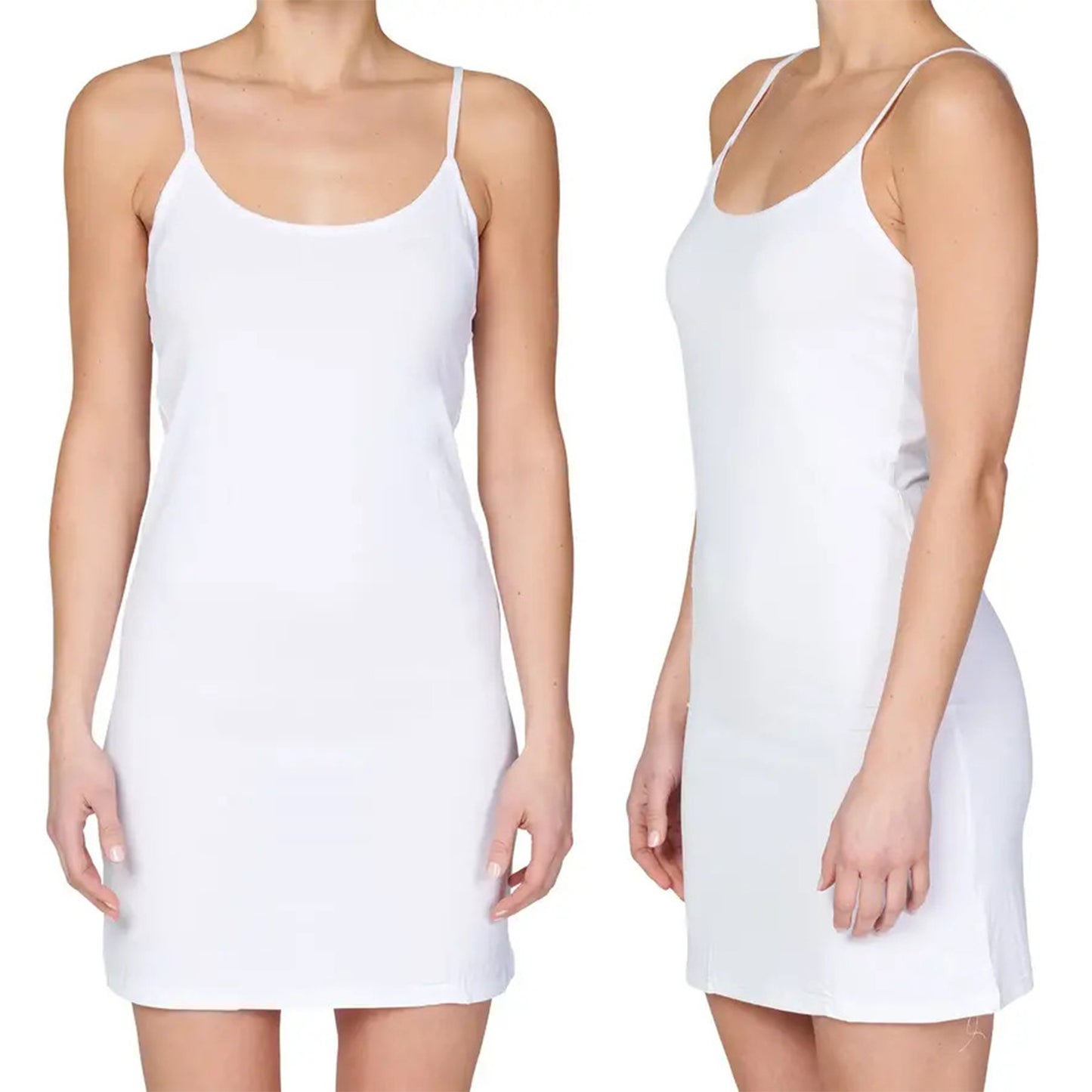 MP - Comfort Essentials - Korte Onderjurk Spagethi band Wit - L/XL - EU 40-42