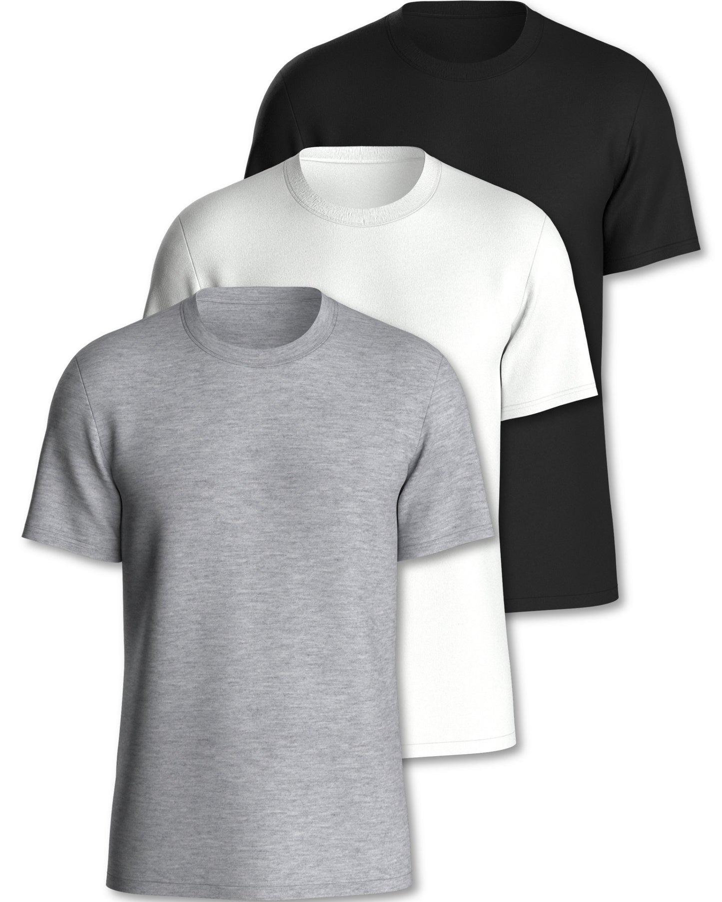 MP - Comfort Essentials -T Shirt Heren - 3pk XXL - Wit Grijs Zwart Classic