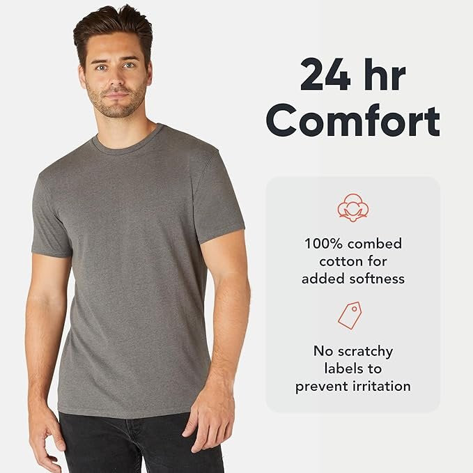 MP - Comfort Essentials -T Shirt Heren - 3pk XXL - Wit Grijs Zwart Classic