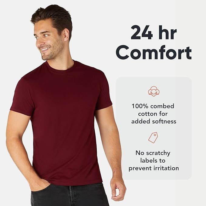 MP - Comfort Essentials -T Shirt Heren - 3pk L - Groen Navy Bordeux