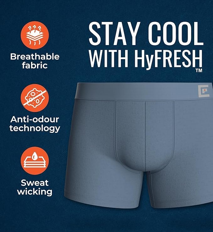 MP - Comfort Essentials Boxershort Heren Lange pijp 5pk -Blauw XXL