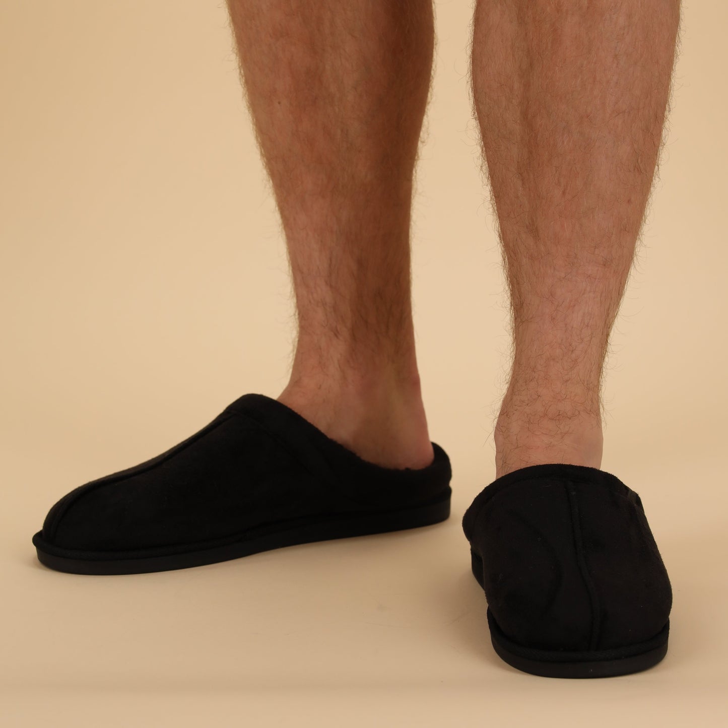 MP - Heat Essentials - Pantoffels Heren - Zwart - 43/44 - Suede Look