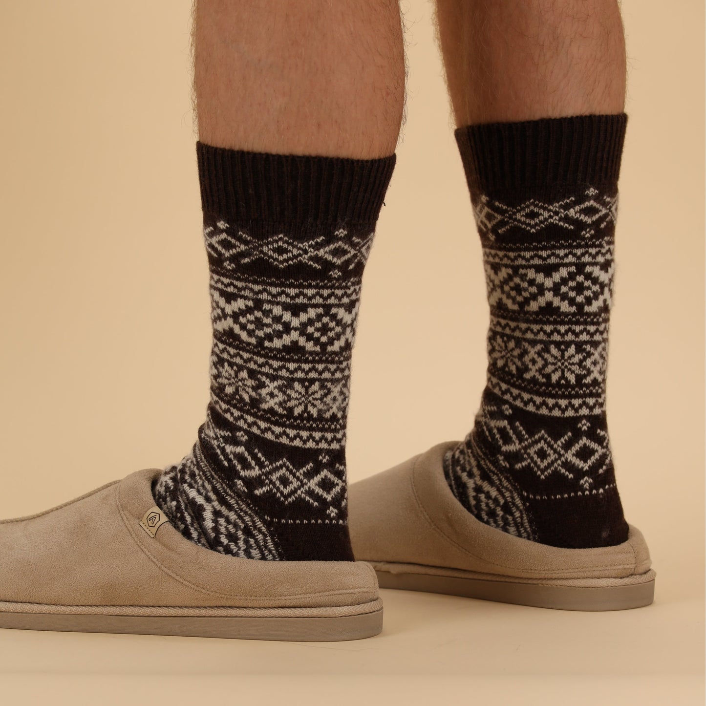 MP - Heat Essentials - Pantoffels Heren - Beige Zand - 45/46 - Suede Look