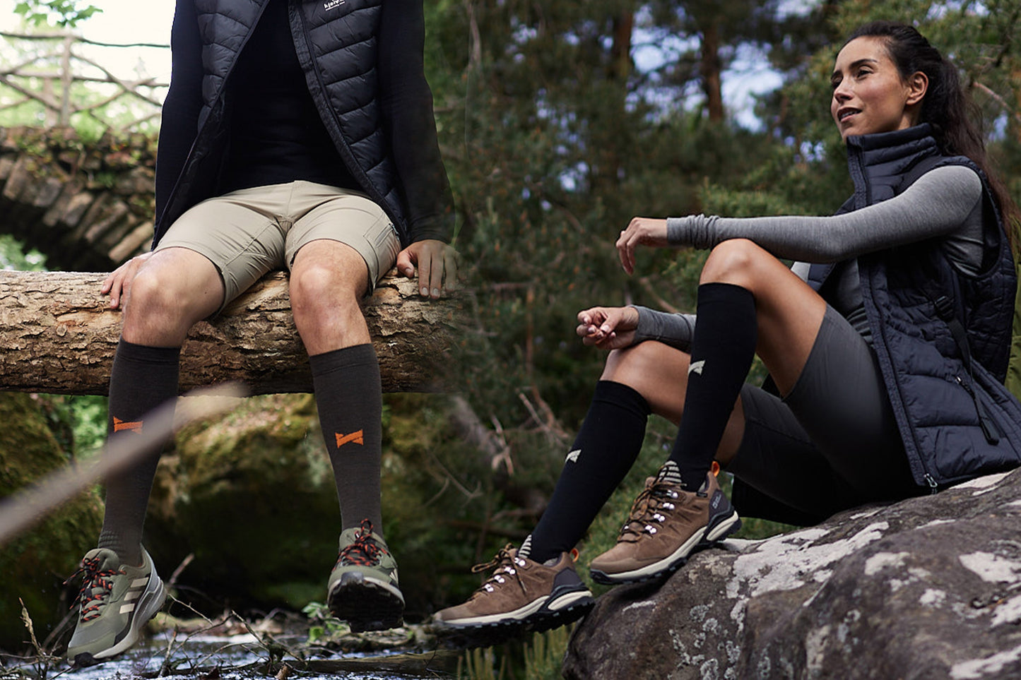 MP - Heat Essentials - Merino Wol Sokken - Compressiekousen - 2 Paar - Groen - Maat 45/47