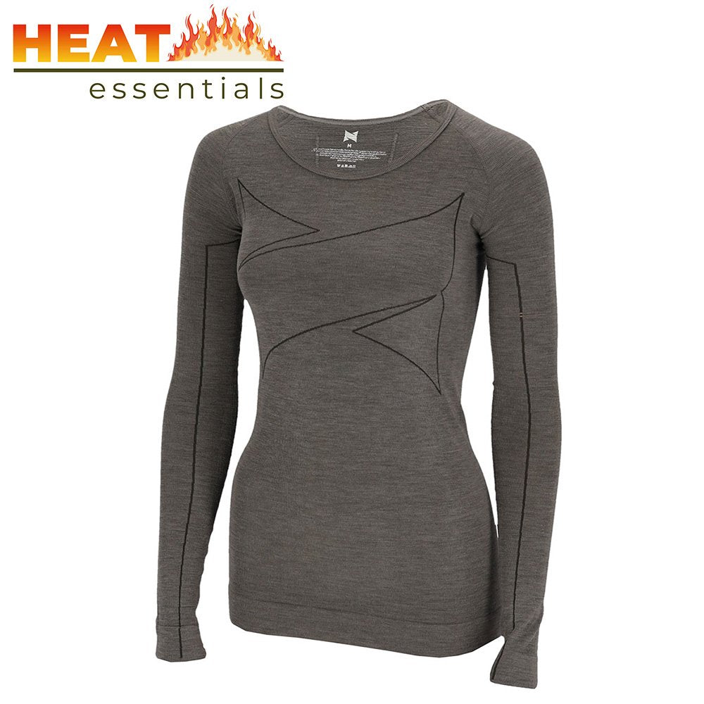 MP - Heat Essentials Thermoshirt Dames- Merinowol - Grijs - L
