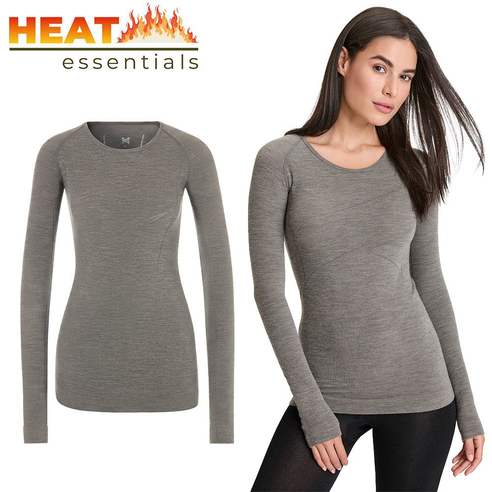 MP - Heat Essentials Thermoshirt Dames- Merinowol - Grijs - L