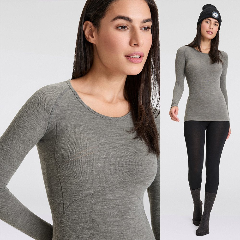 MP - Heat Essentials Thermoshirt Dames- Merinowol - Grijs - L