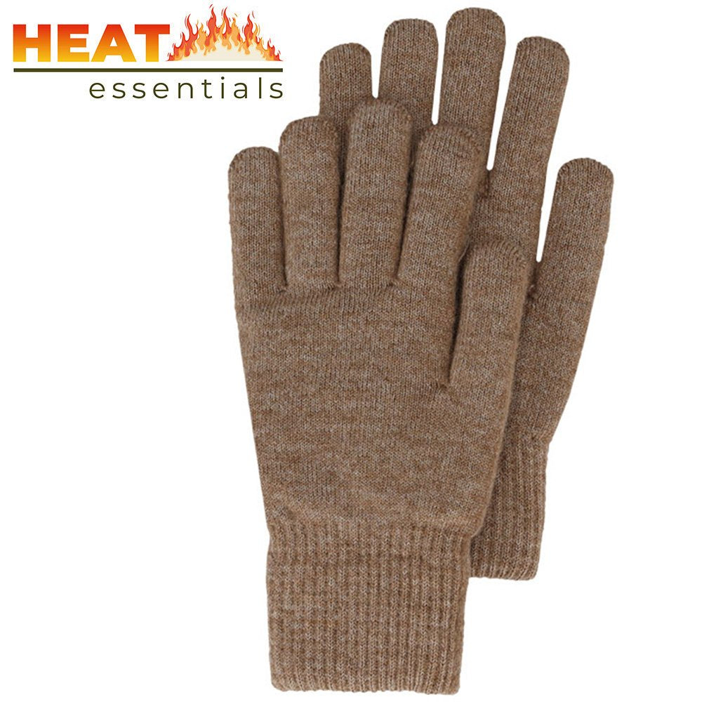 Heat Essentials gebreide handschoenen Taupe Mel (OS)