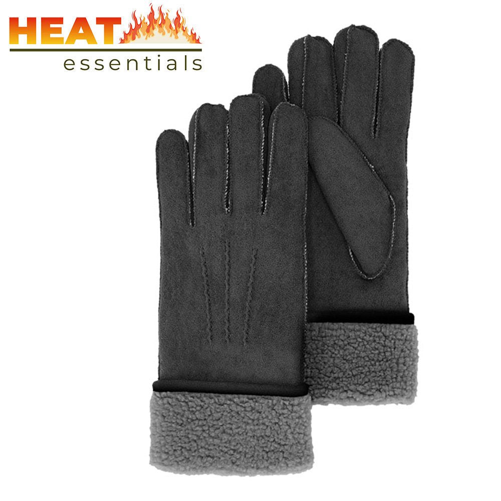 Heat Essentials Suede Handschoenen Zwart (OS)