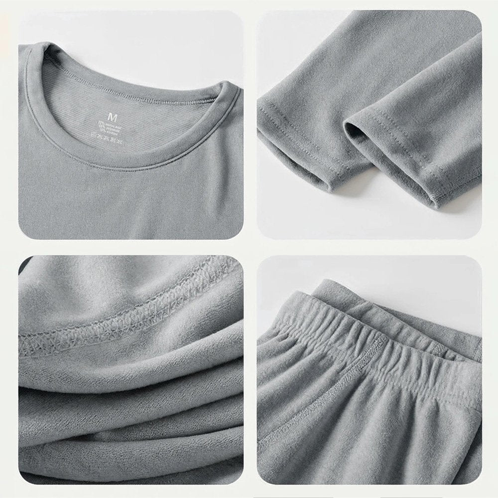 Heat Essentials - Merino Wol - Thermokleding Heren - Set - Grijs - Maat XL